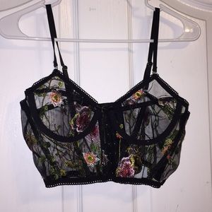 NWOT Super cute black mesh lingerie